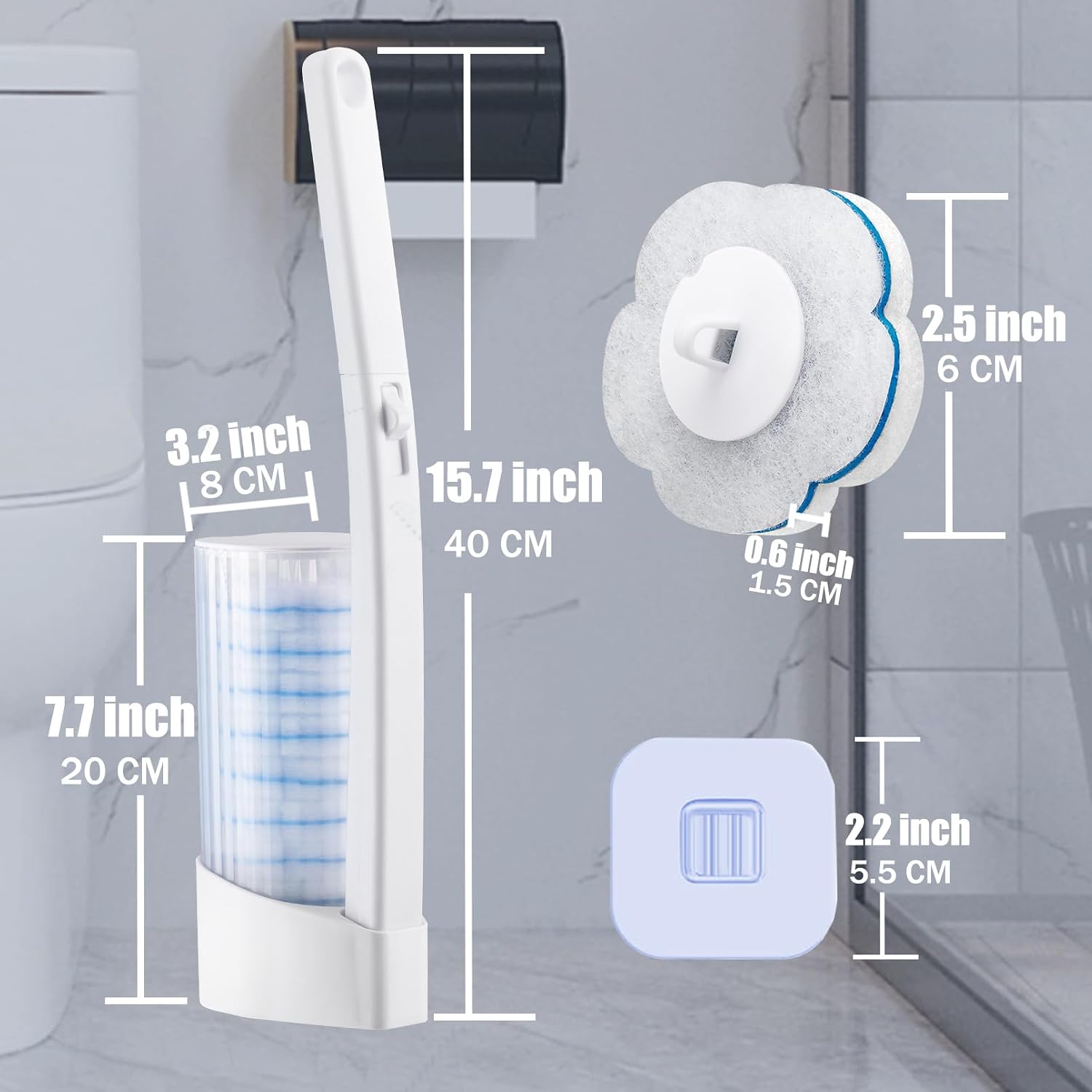 Thumbnail 3 de Ucaimao Disposable Toilet Brush Set 48 Refills