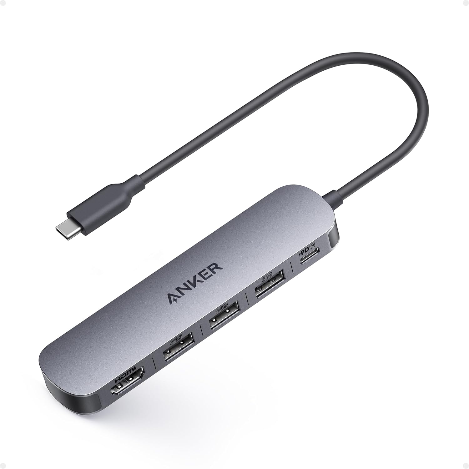 Detalle 2 de Anker A8357 5-in-1 USB-C Hub with 4K HDMI and 90W Pass-Through Charging