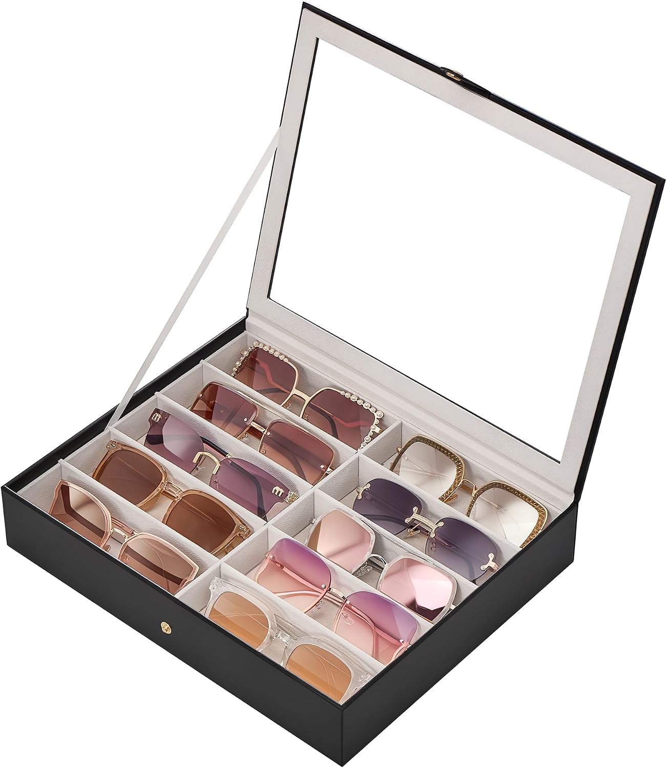 Lolalet Sunglasses Organizer Box, 10 Slots