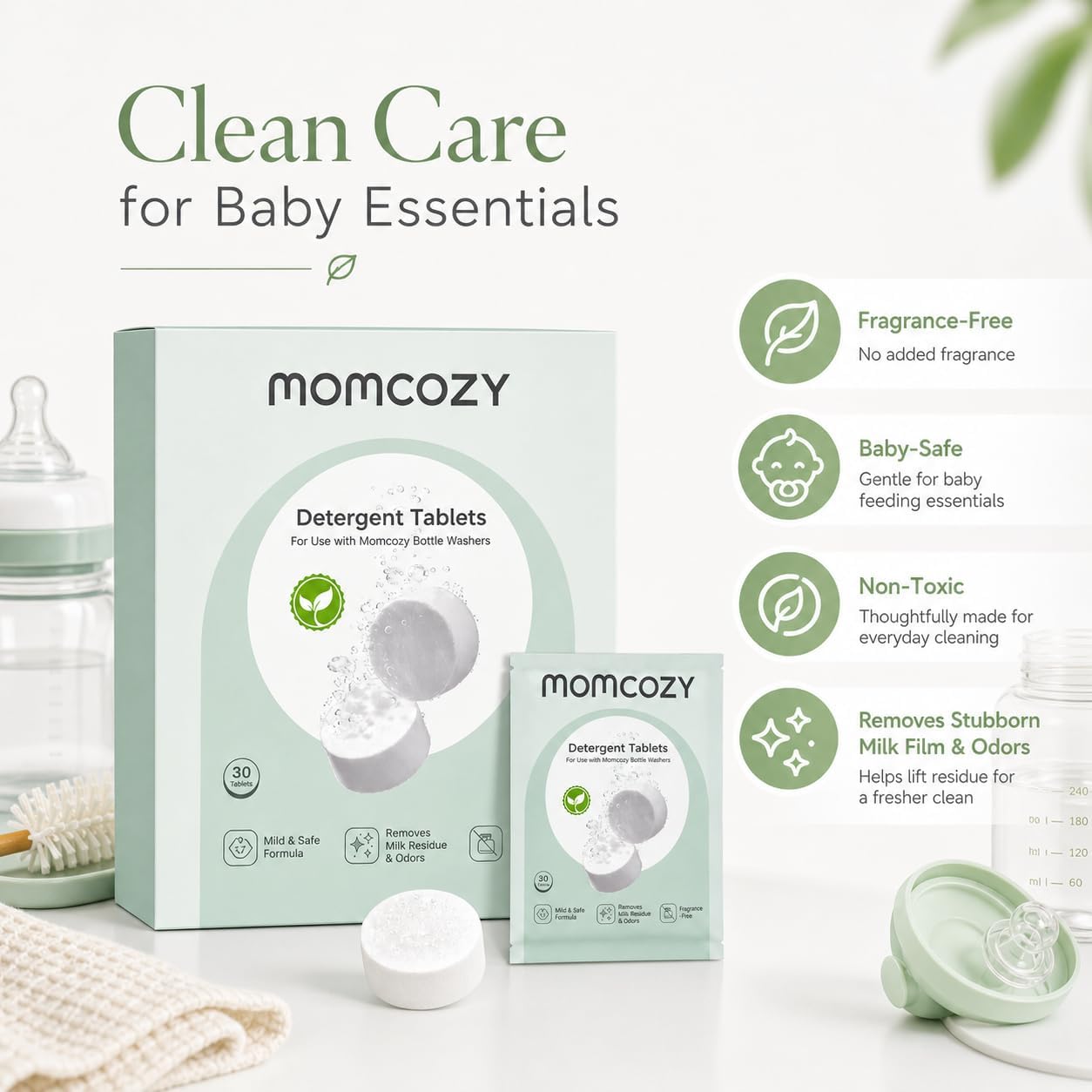 Thumbnail 4 de Momcozy Official Detergent Tablets for Baby Bottle Washers, 30 Count