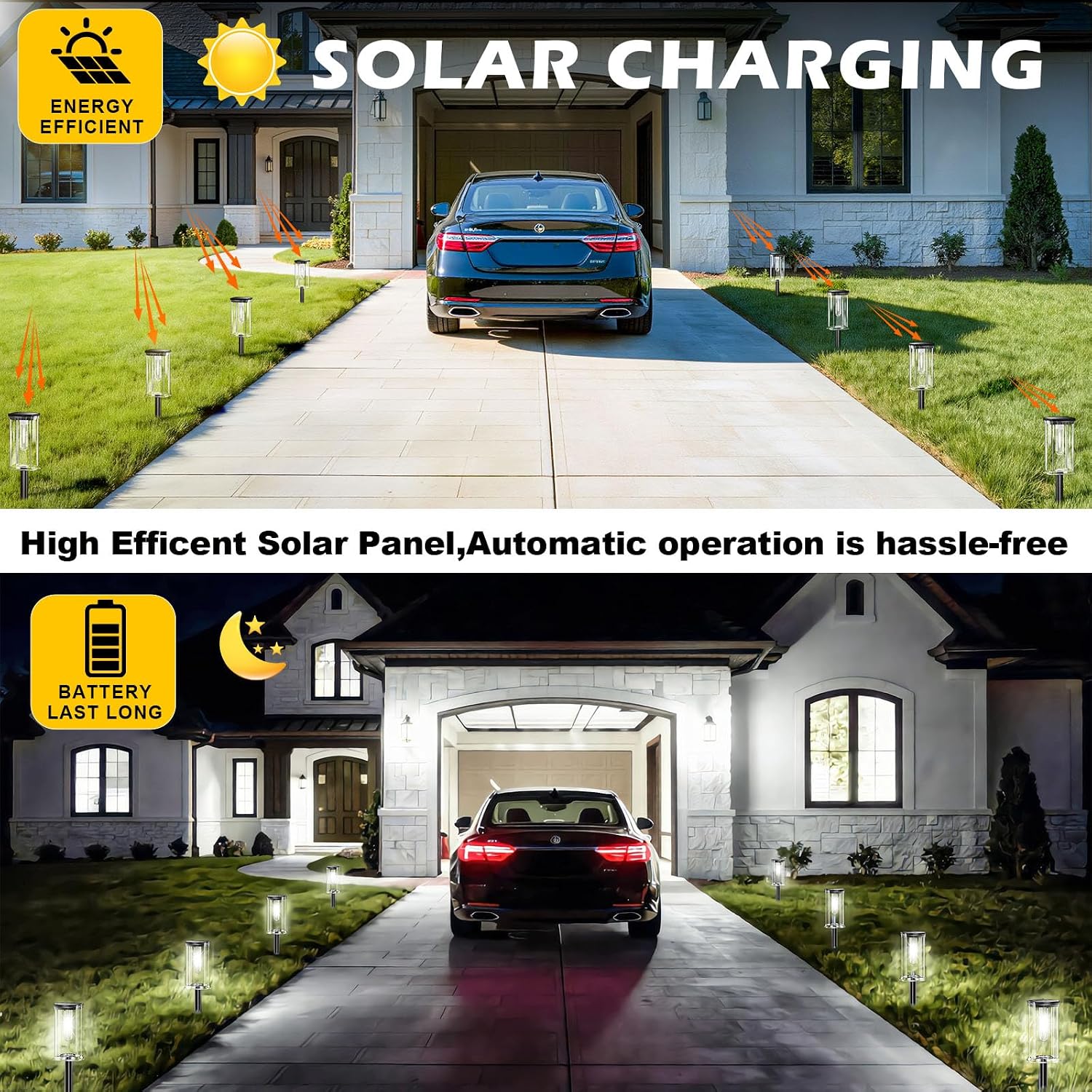Detalle 2 de MAOKOT S-dcwsd Solar Path Lights, 12-Pack, Waterproof White LED