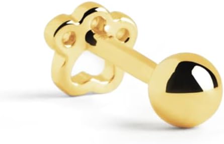 Detalle 2 de SINGULARU – Einzelner Ohrring Mini Pfote: Sterlingsilber mit 18 kt Gold- oder Rhodium-Beschichtung
