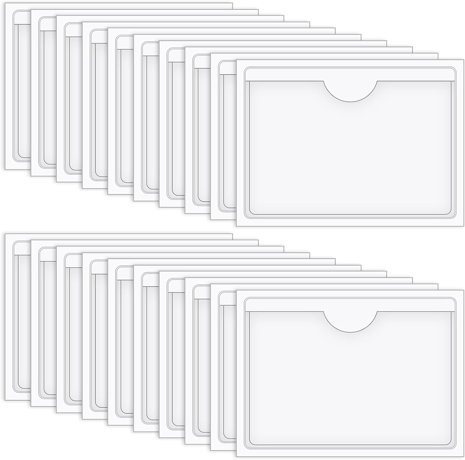 Vicloon Self Adhesive Pocket: 20 x 5x7 cm Card Pockets for Organising and Protecting Cards