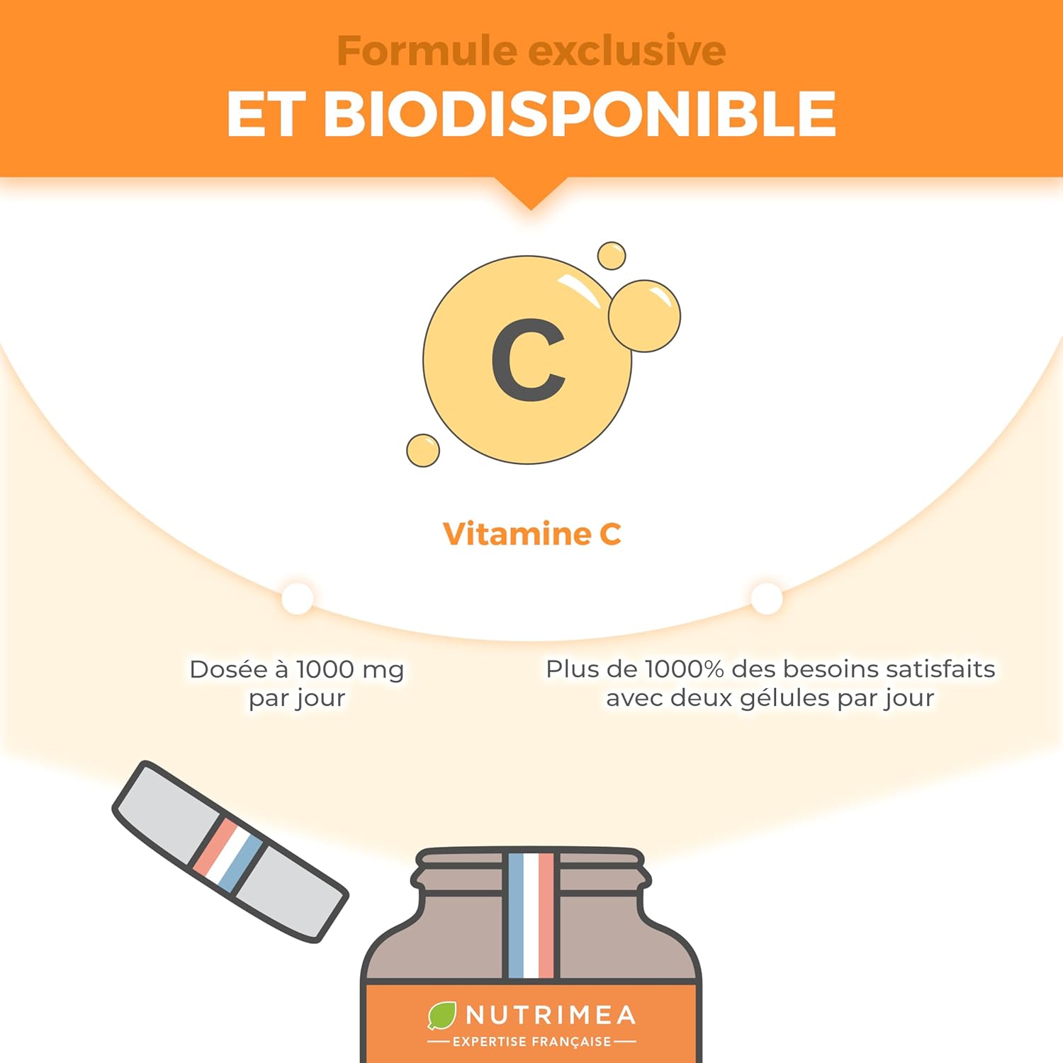 Thumbnail 3 de Nutrimea VITAMINE C – Ascorbate de calcium 1000 mg (60 gélules vegan)
