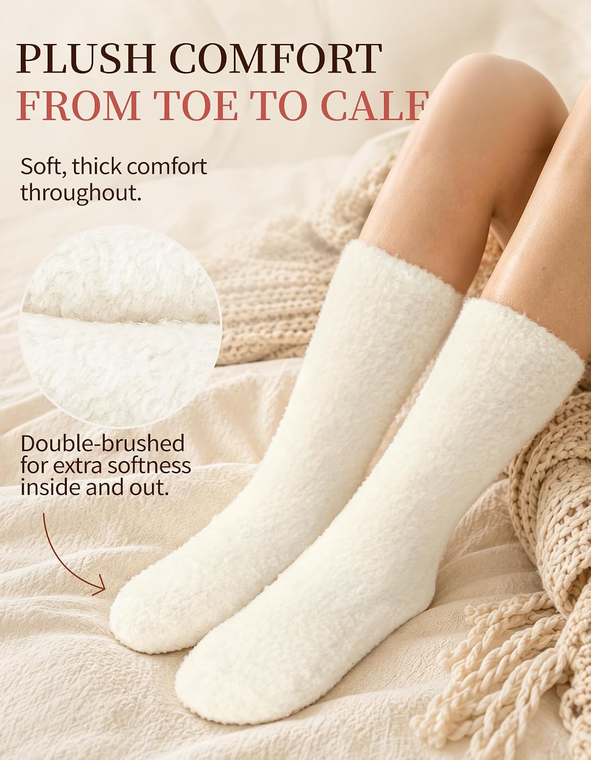 Thumbnail 3 de CLOSEMATE Cloud Fuzzy Socks for Women, Plush Comfort in a Gift Box