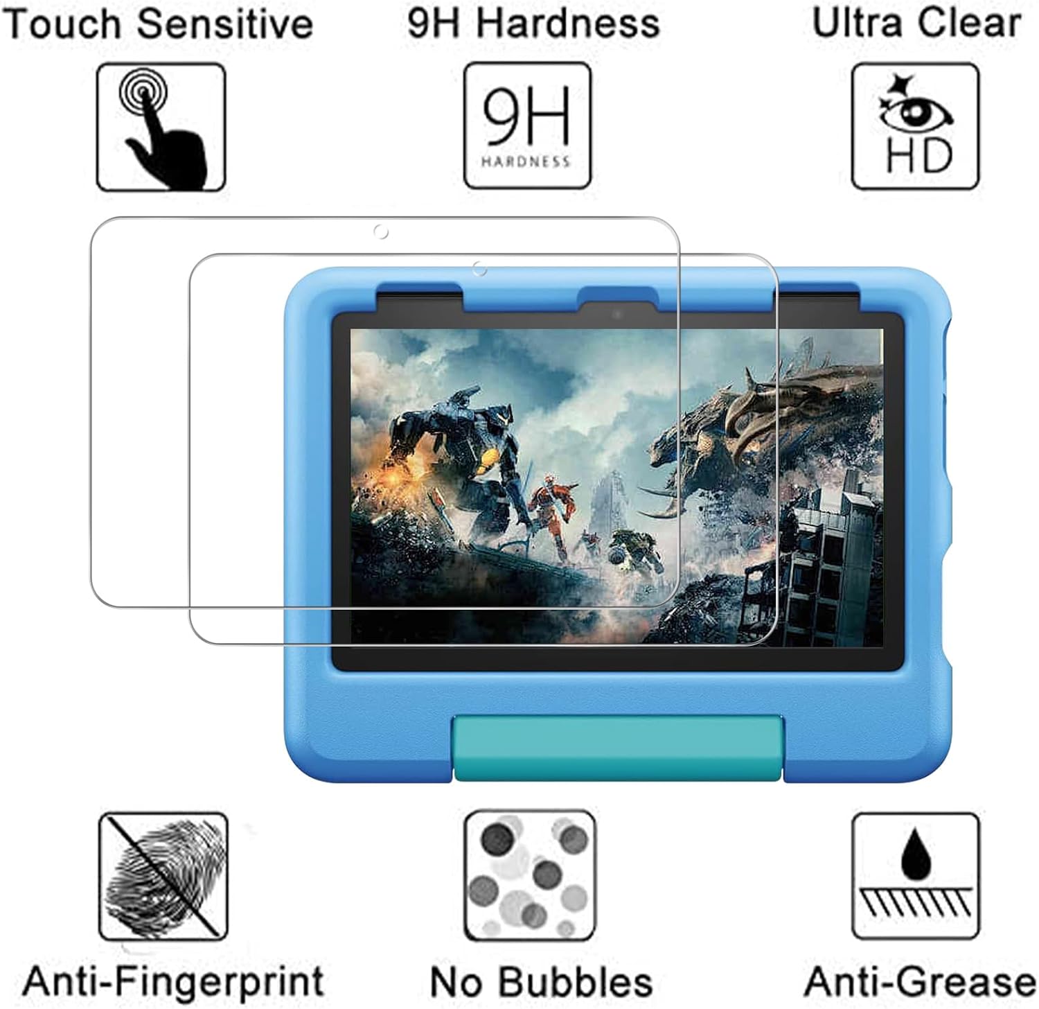 Thumbnail 2 de GOZOPO Screen Protector for 8-inch Kids Tablet / 8 Kids Pro Tablet (2 Pack) – Tempered Glass HD, Scratch‑Resistant
