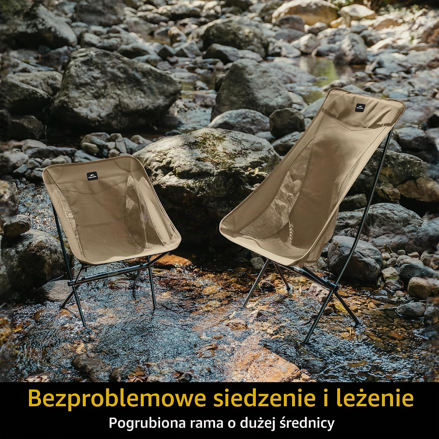 Thumbnail 6 de Naturehike L04 składane krzesło kempingowe, aluminiowa rama, khaki M