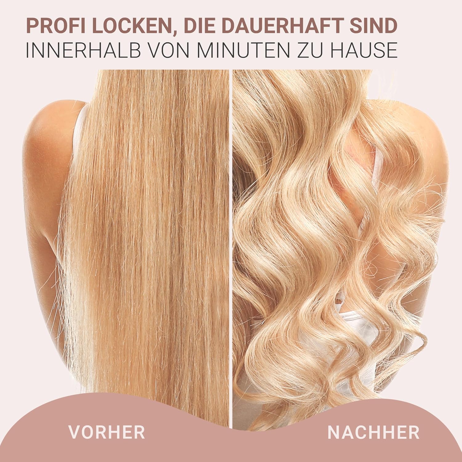 Detalle de Golden Curl Lockenstab Hair Curler für Beach Waves – 18–25 mm, bis 200 °C, Titan-Ionen, 360°-Kabel