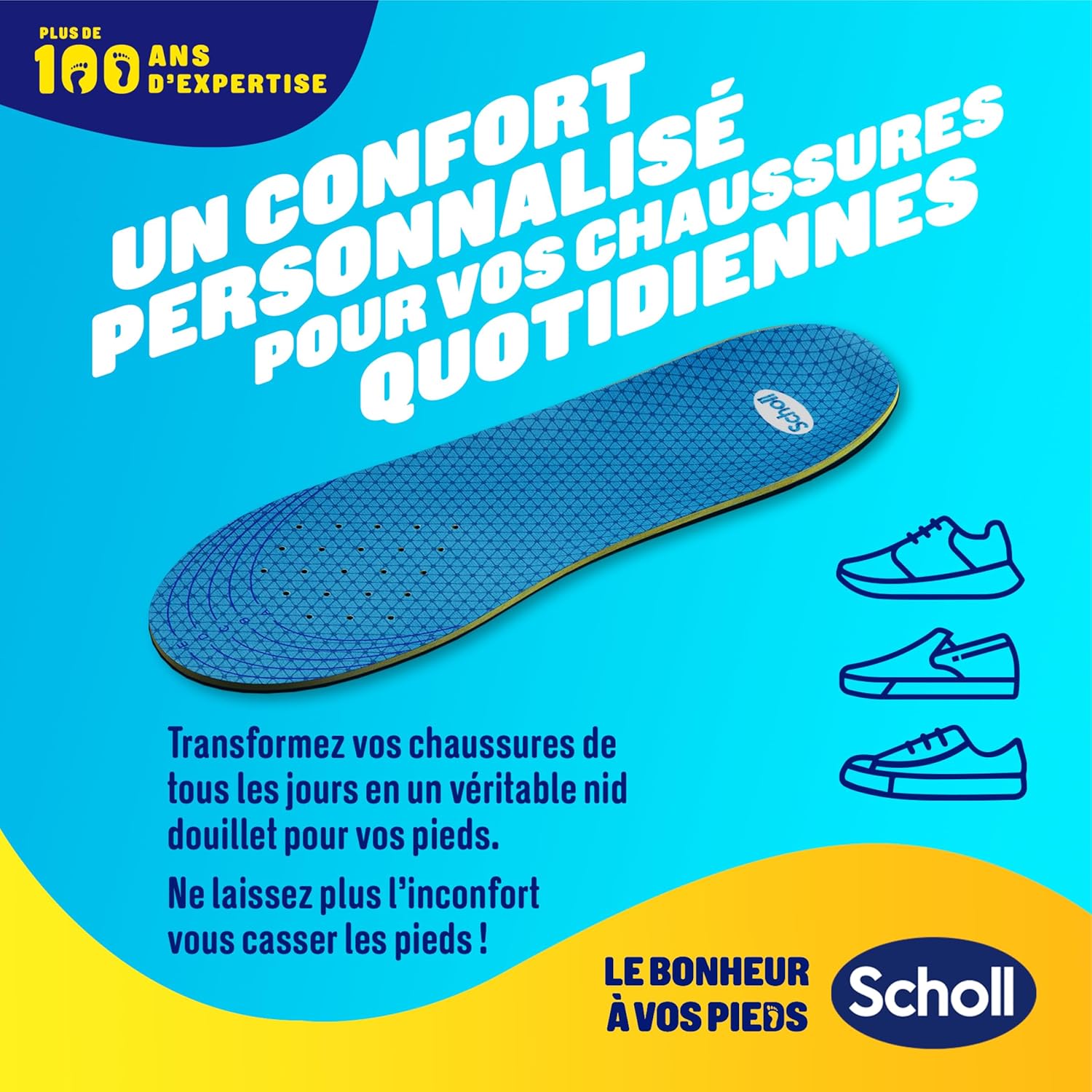 Detalle de Dr. Scholl's Semelles GelActiv Décontracté pour hommes – GelWave et mousse mémoire, taille 40–46,5