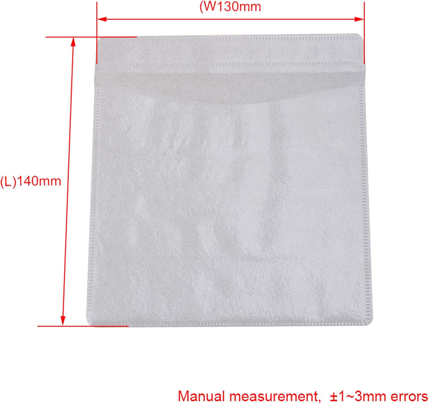 Detalle de Mxfans White Double-Sided CD/DVD Sleeves with Window and Flap – Pack of 500