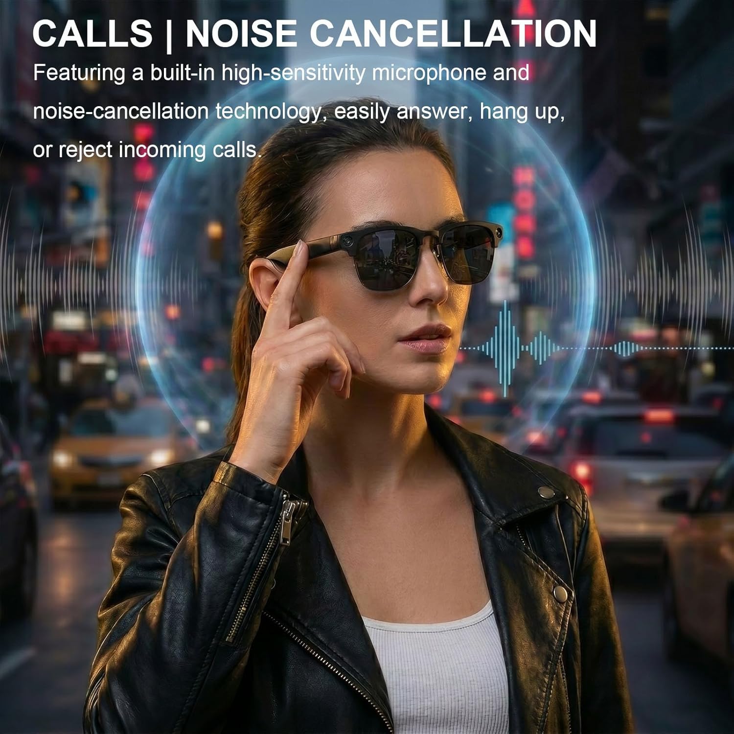 Detalle de 4K Camera Smart Glasses with AI Translation and Open-Ear Audio