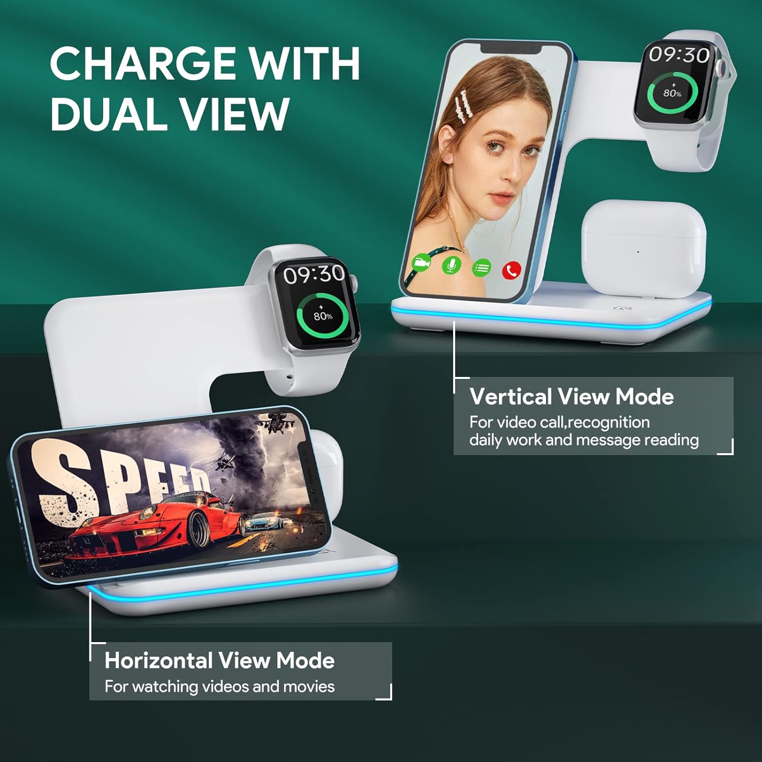 Detalle 2 de 3 in 1 Wireless Charging Station