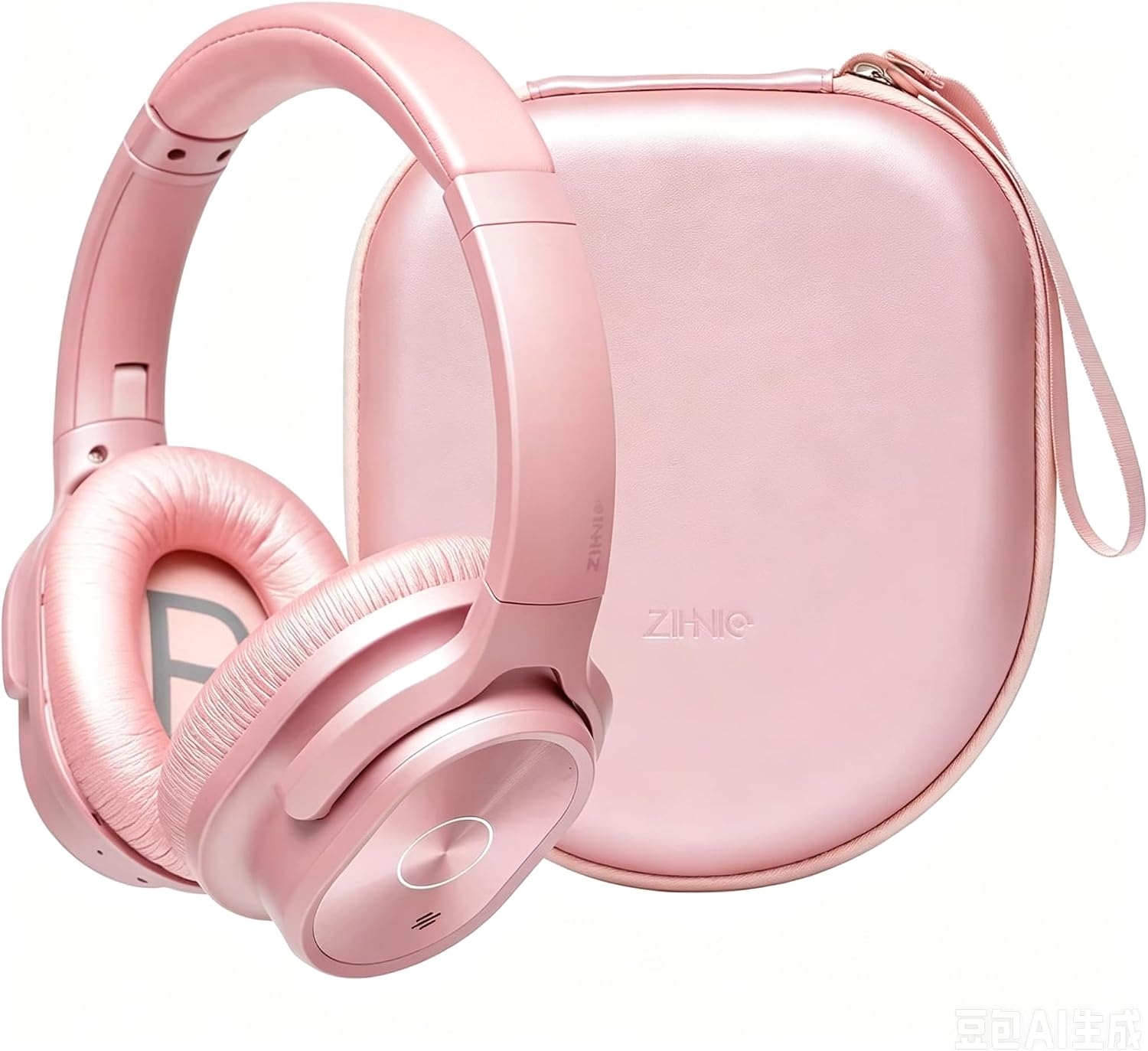 Detalle de ZIHNIC Active Noise Cancelling Headphones (Rose Gold) — 40H Wireless ANC Headset