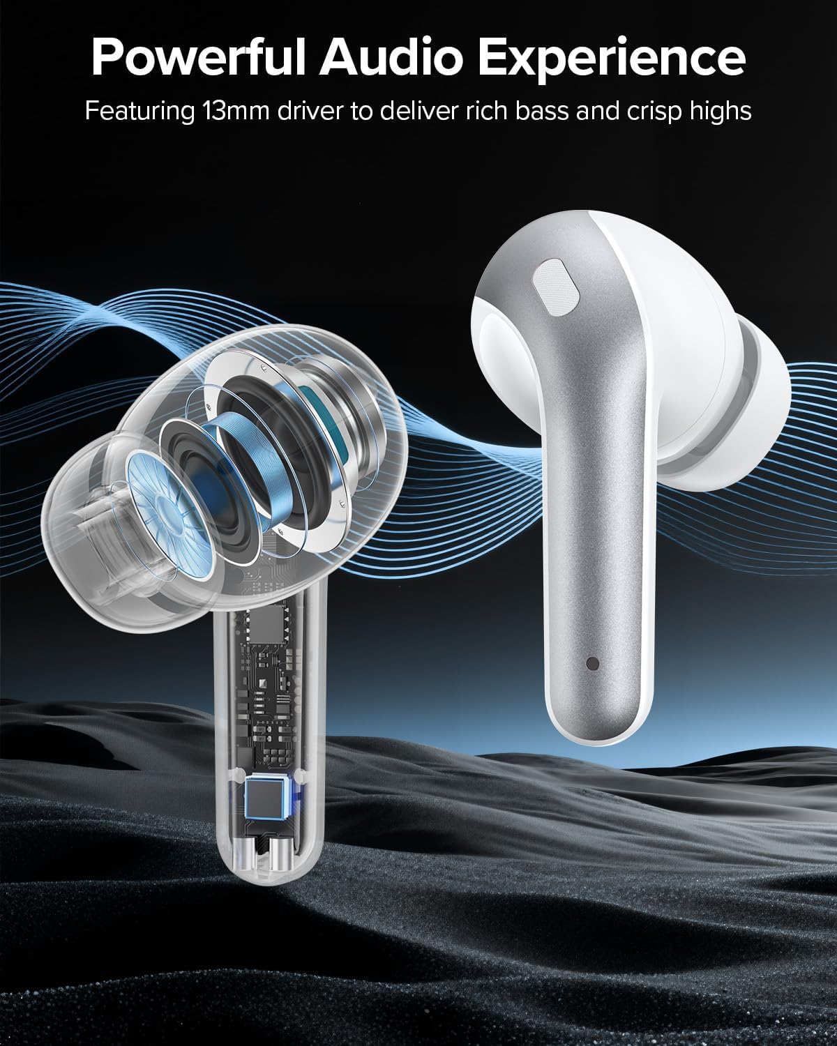 Thumbnail 3 de TAGRY X08 True Wireless Earbuds, 60-Hour Playback, LED Display, IPX5