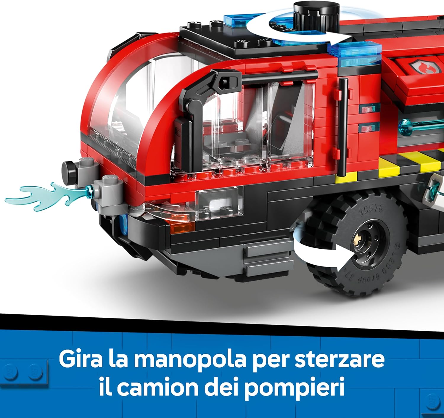 Thumbnail 3 de LEGO City Autopompa dell’Aeroporto 60499 — Camion dei Pompieri con Braccio Extintore e 4 Minifigure