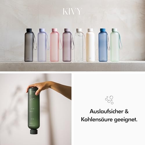 Detalle de KIVY Trinkflasche 1l aus Tritan – Kohlensäure geeignet, auslaufsicher und BPA-frei