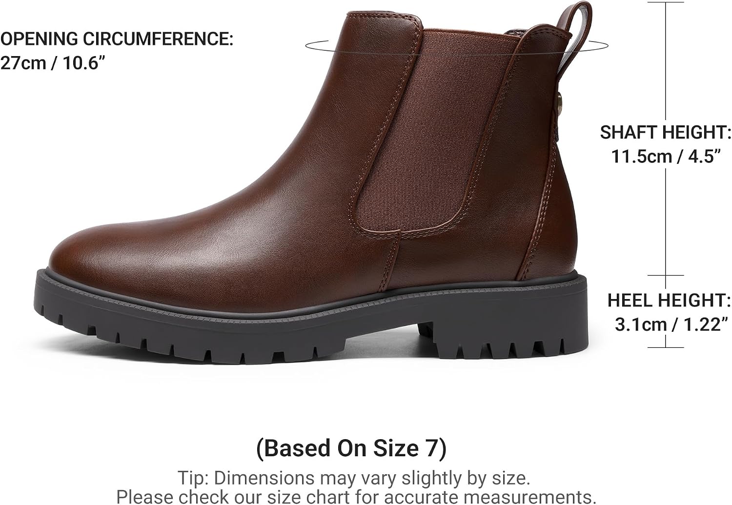 Detalle 2 de DREAM PAIRS Chelsea Ankle Boots in Synthetic Leather