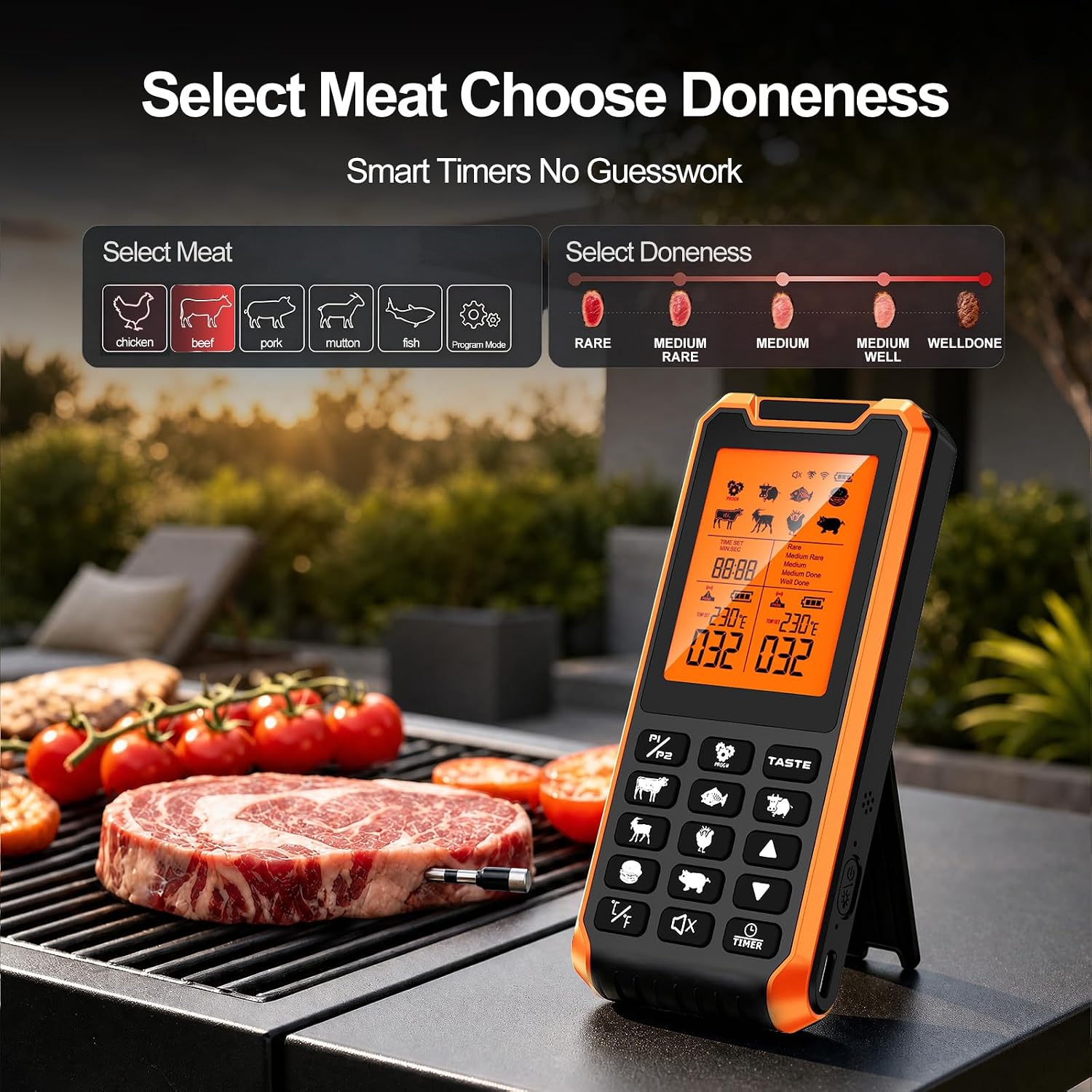 Detalle de HOPEPOP Wireless Meat Thermometer