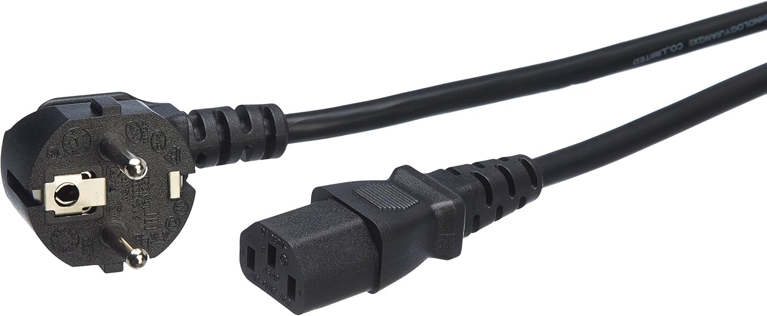 Thumbnail 5 de Amazon Basics Netzkabel – 3 m, Schwarz (CEE 7/7 auf IEC320C13)
