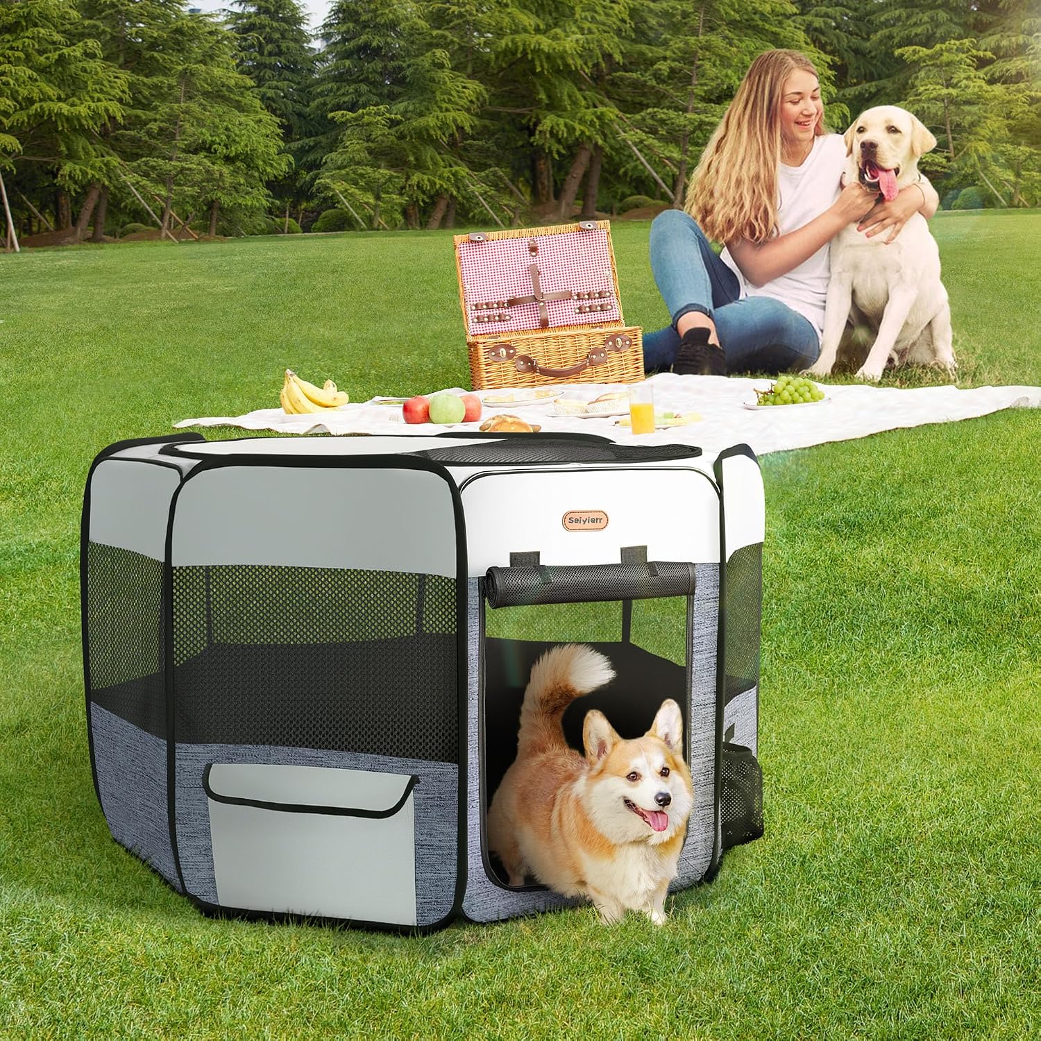 Thumbnail 6 de Foldable pet playpen, 59-inch