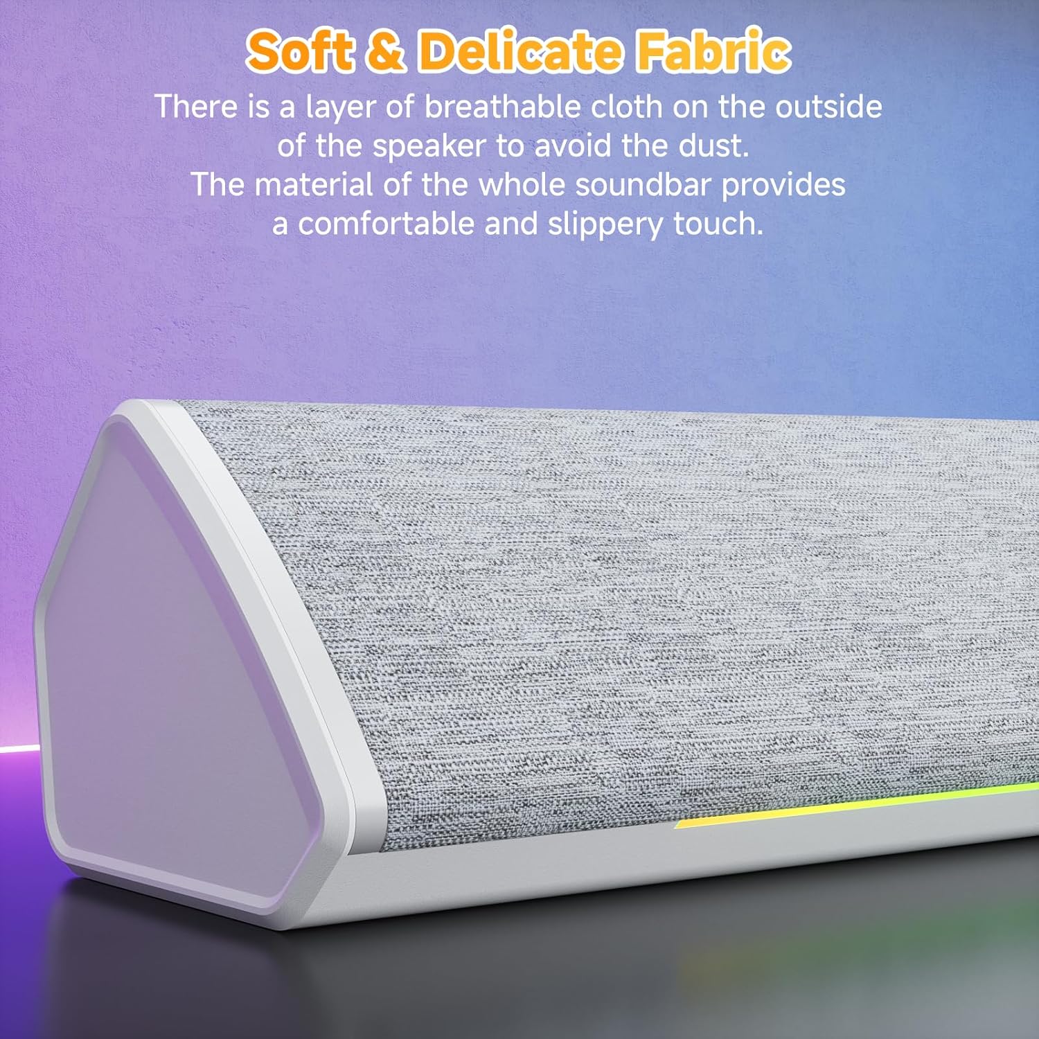 Thumbnail 6 de SOULION R60 White: USB‑Powered Bluetooth 5.3 Soundbar for Desktop and More
