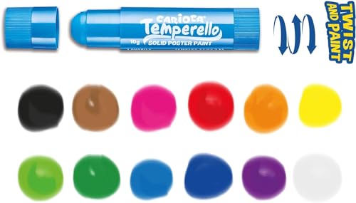 Thumbnail 1 de Carioca TEMPERELLO 42738 – Témperas sólidas en barra, 12 colores (color/modelo surtido)