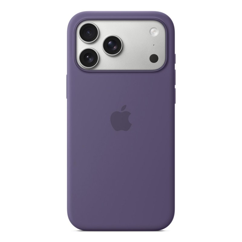 Detalle de Funda de Silicona Purple Fog con MagSafe para iPhone 17 Pro Max — Apple