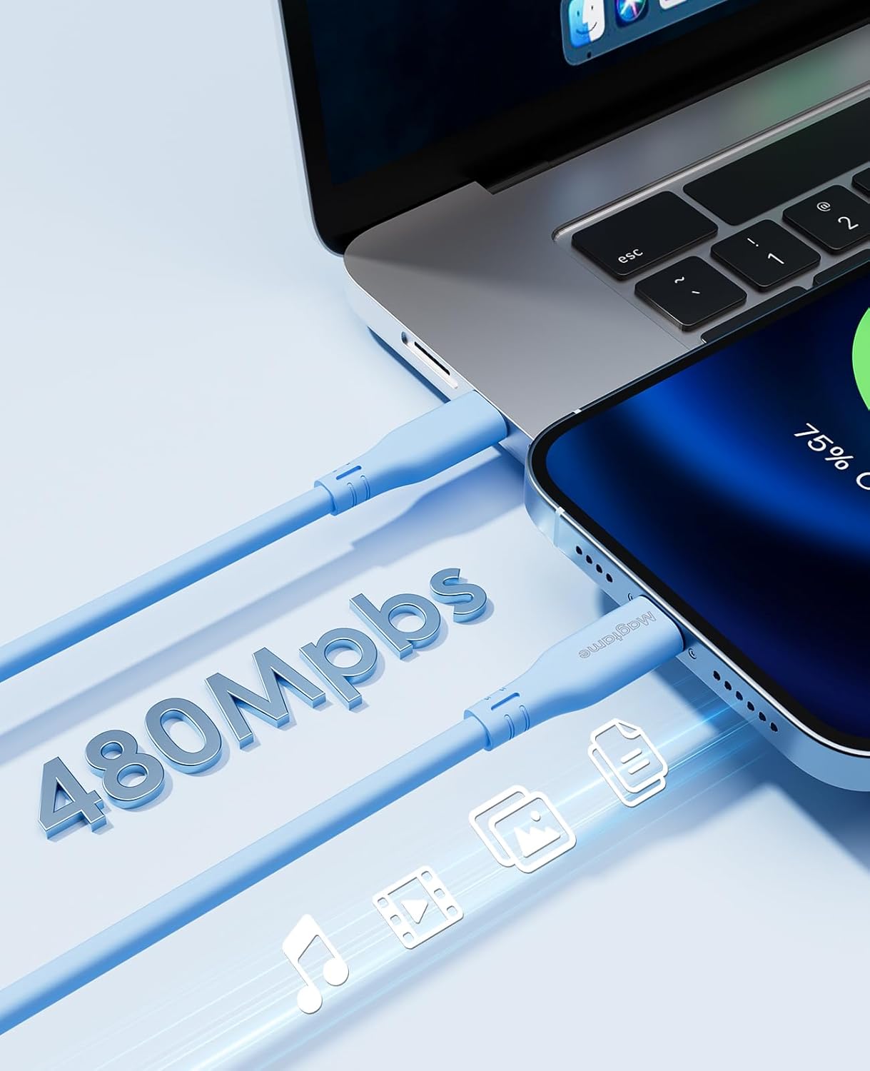 Thumbnail 5 de Cable magnético USB C a USB C de 60 W