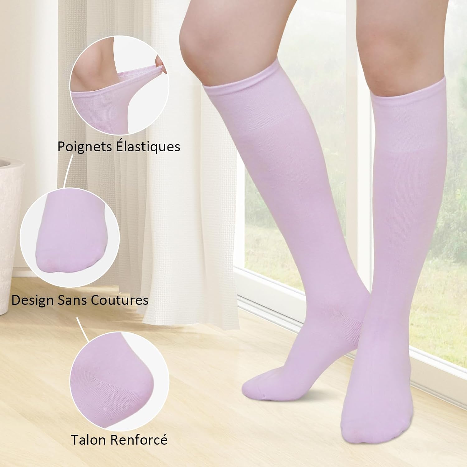 Thumbnail 2 de LOFIR chaussettes hautes en coton 4 paires