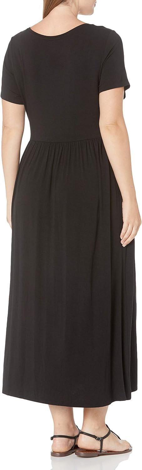 Thumbnail 1 de Amazon Essentials Women's Fit and Flare Short Sleeve Waisted Maxi Dress (Available in Plus Size)