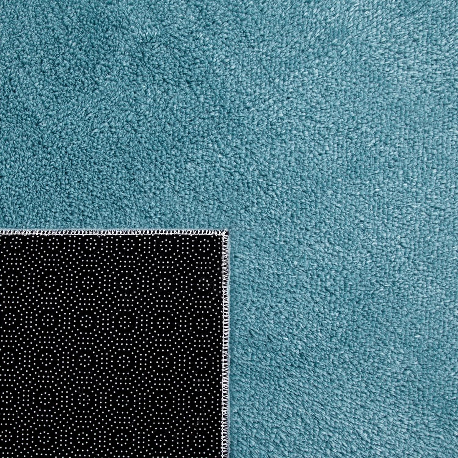 Thumbnail 4 de Paco Home Alfombra Moderna Lavable Turquesa 160x220 cm 🧸