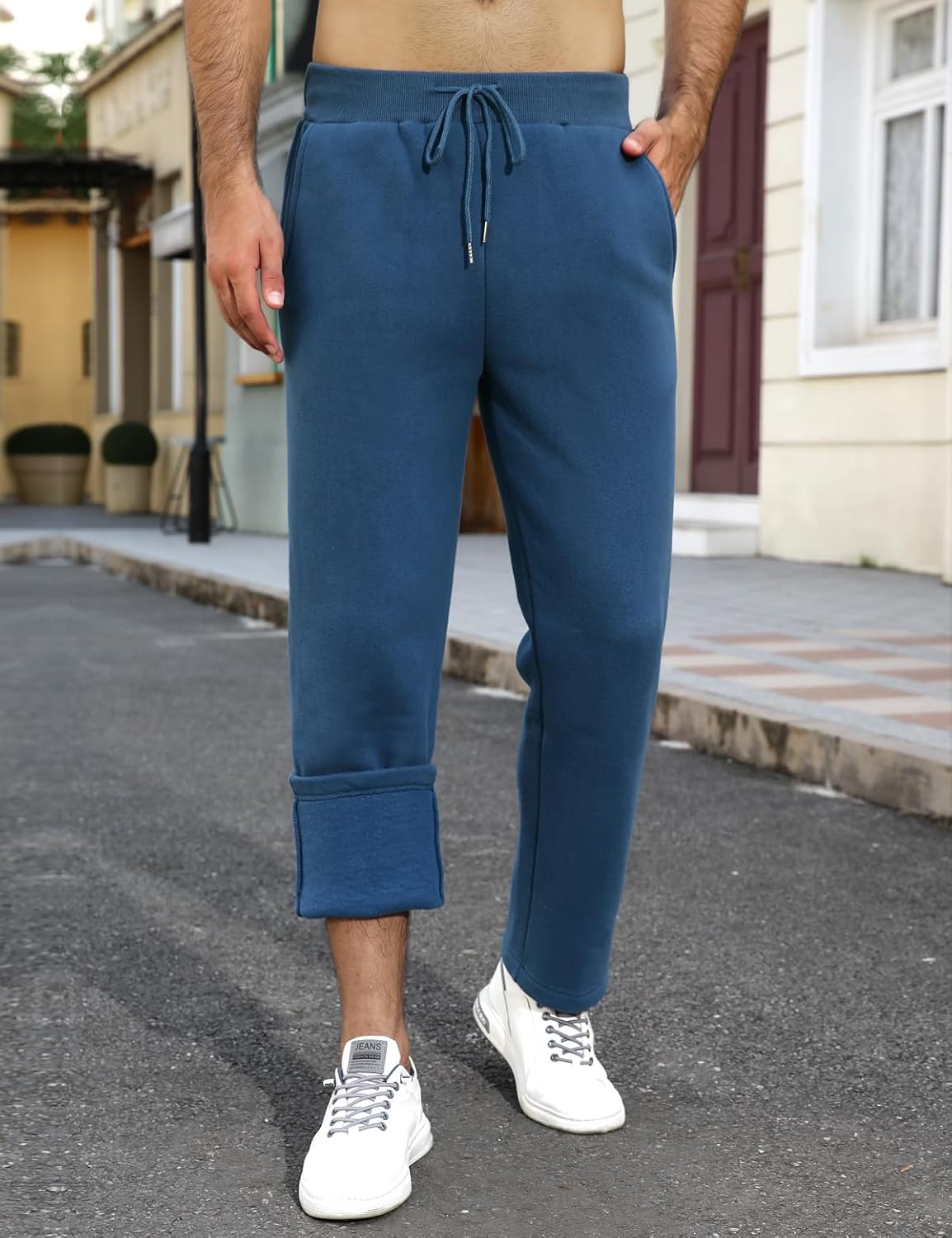 Thumbnail 5 de TOMEEK Tracksuit Bottoms Men fleece-lined joggers