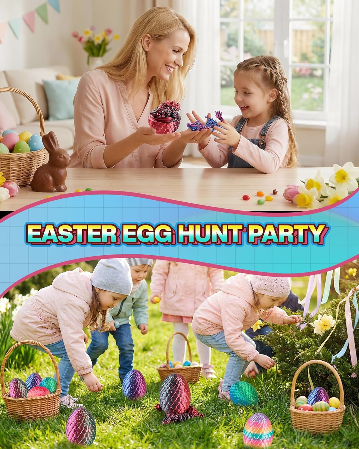 Thumbnail 6 de 3D Printed Dragon Eggs 3.4 in 4-Pack 🎲