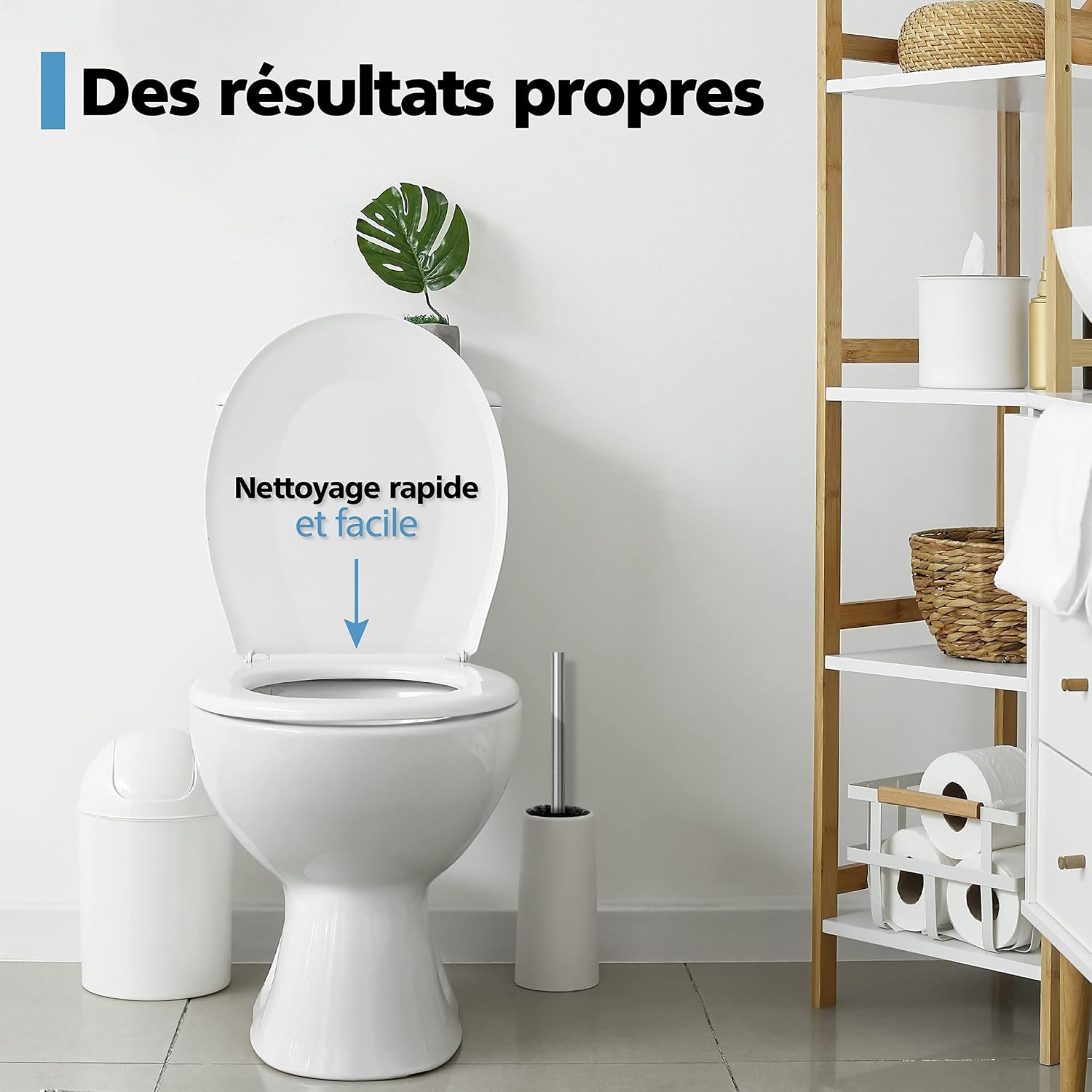 Thumbnail 6 de Nirox : lot de 4 brosses WC avec manches en acier inoxydable (diamètre de tête 8 cm)
