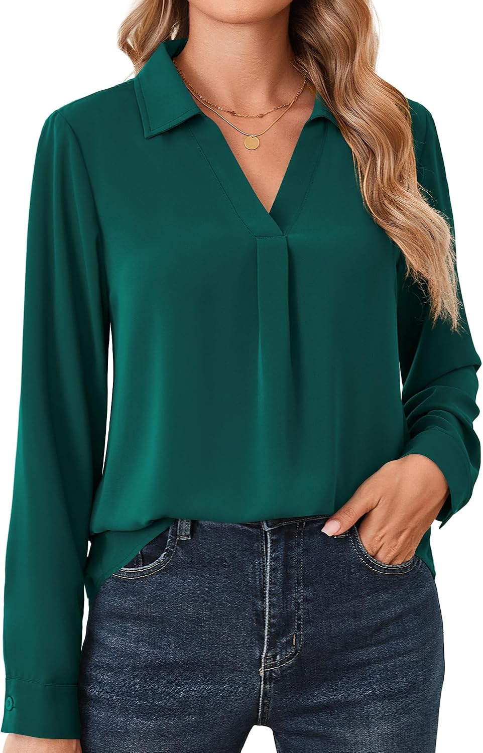 Thumbnail 6 de Langarmshirt V-Ausschnitt für Damen