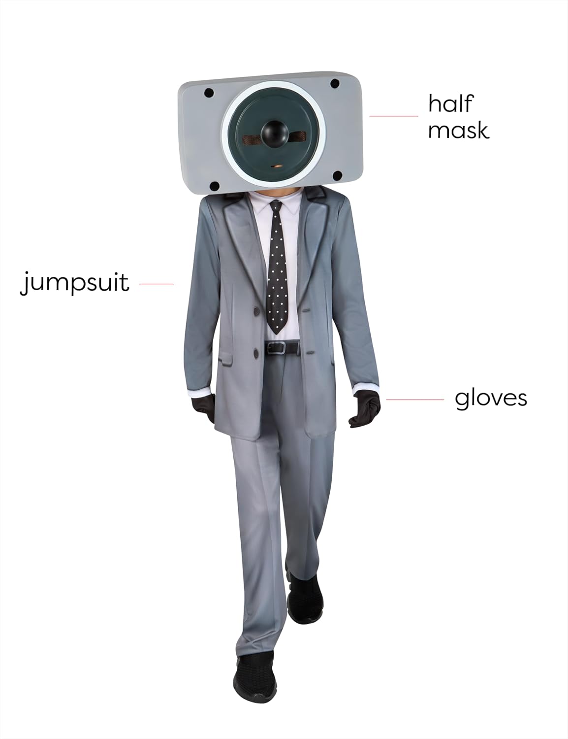 Thumbnail 1 de Rubies Skibidi Toilet Speakerman Costume for Kids, Size Small (6/7)