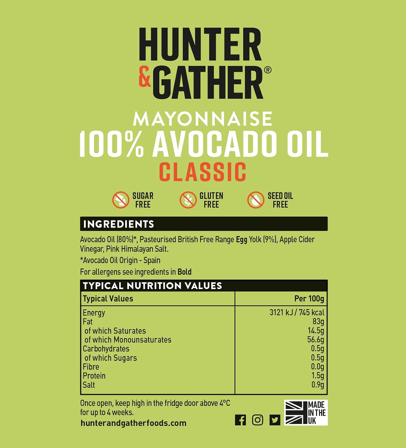 Detalle 2 de Hunter & Gather Avocado Öl-Mayonnaise 630 g
