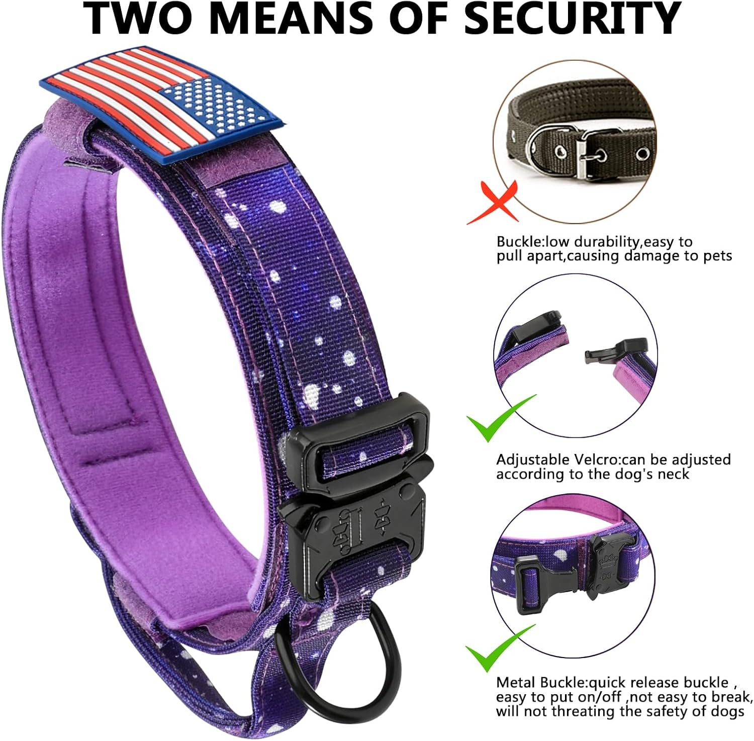 Detalle 2 de DAGANXI Tactical Dog Collar, XXL