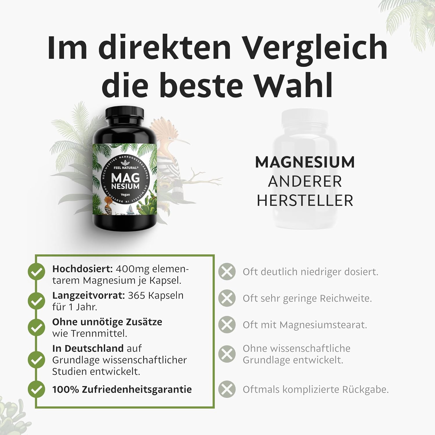 Thumbnail 2 de Magnesium hochdosiert Kapseln 365 Stück – 664 mg je Kapsel 💊