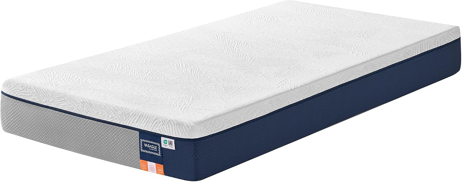 Detalle de VASAGLE RMZ122QZ01 matras 90 x 200 cm met geltraagschuim en 7 zones