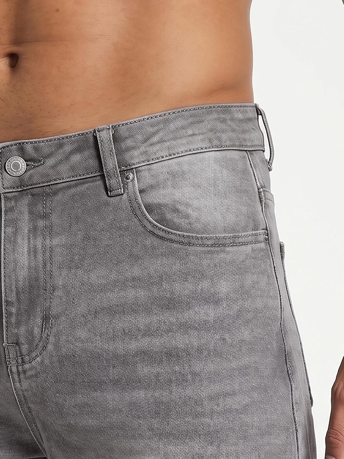 Detalle de JMIERR Jeans Shorts Herren Baggy 3/4 – Denim Bermuda im Y2K Streetwear-Stil