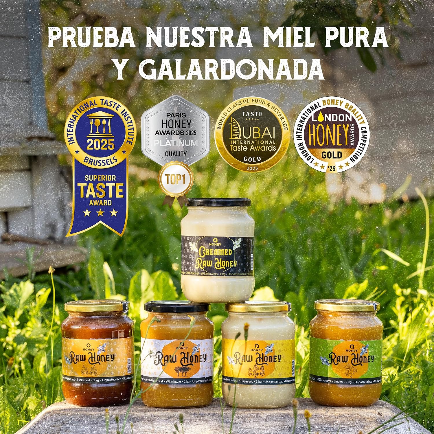 Thumbnail 8 de QHoney Miel Cruda 1kg Premio de Oro Paris 2025🍯