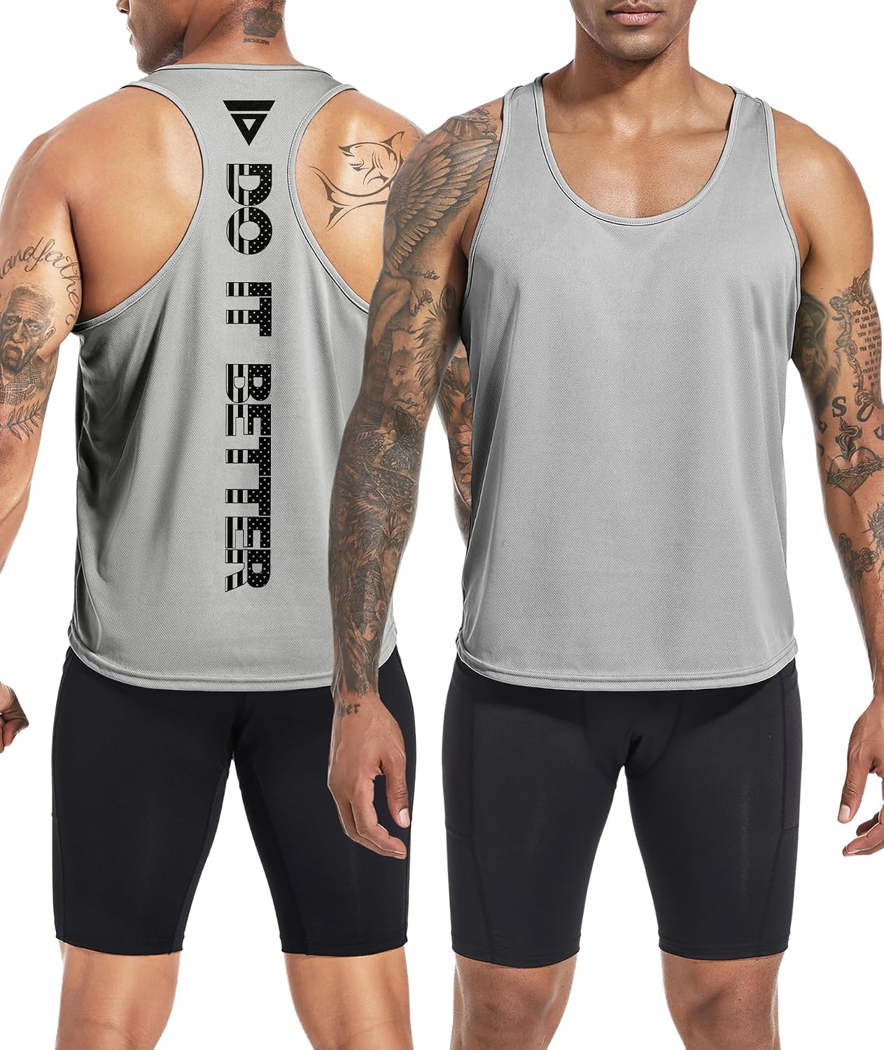 Thumbnail 3 de Boyzn Men's Y-Back Workout Tank Tops (1 or 3 Pack) – Breathable Muscle Vest for Gym and Running