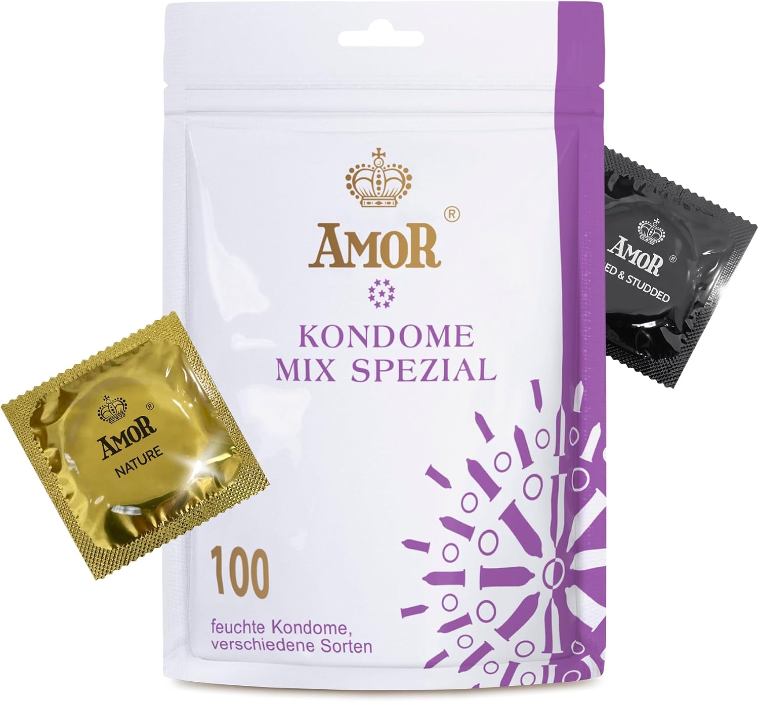 Detalle de AMOR Mix Special Lot de 100 préservatifs 🍑
