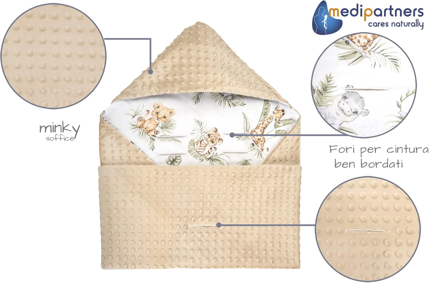 Thumbnail 4 de Medi Partners Coperta neonato 85x85 cm per passeggino