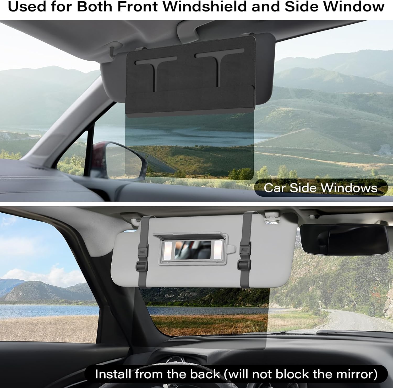 Detalle 2 de Sonnenblende Verlängerung Auto – Verstellbare Visier-Verstärkung mit UV-Schutz