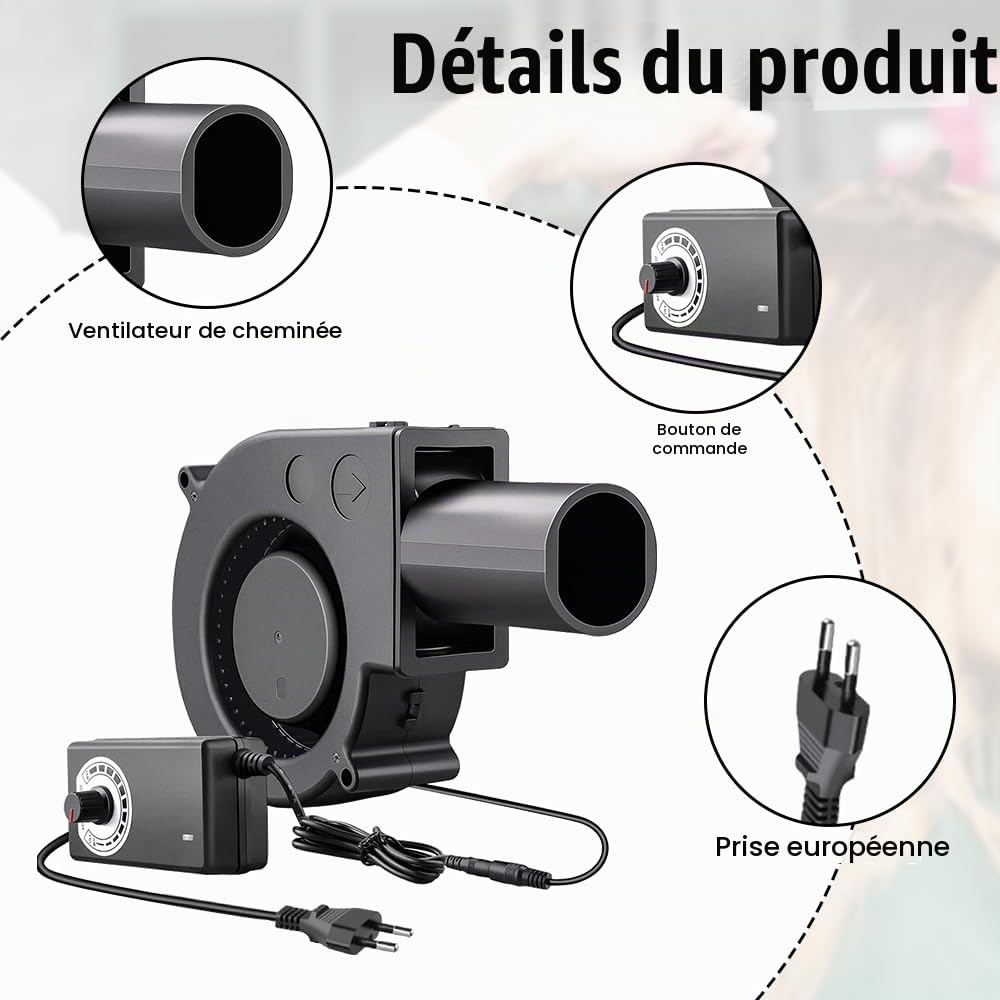Detalle de Aoreun RY-gufengji radiale ventilator, 12 V DC met traploze snelheidsregeling