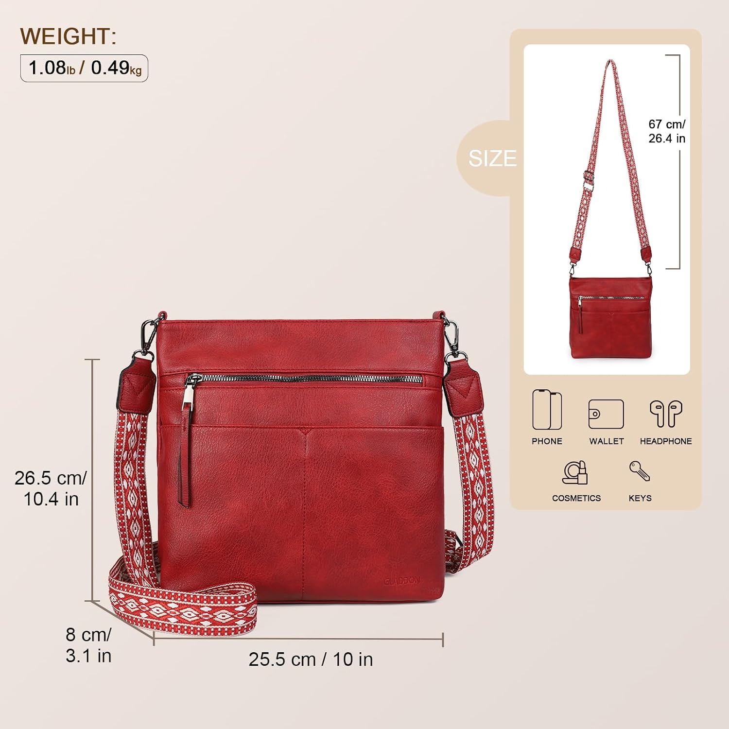 Thumbnail 2 de Gladdon crossbody bag, 25.5 cm wide