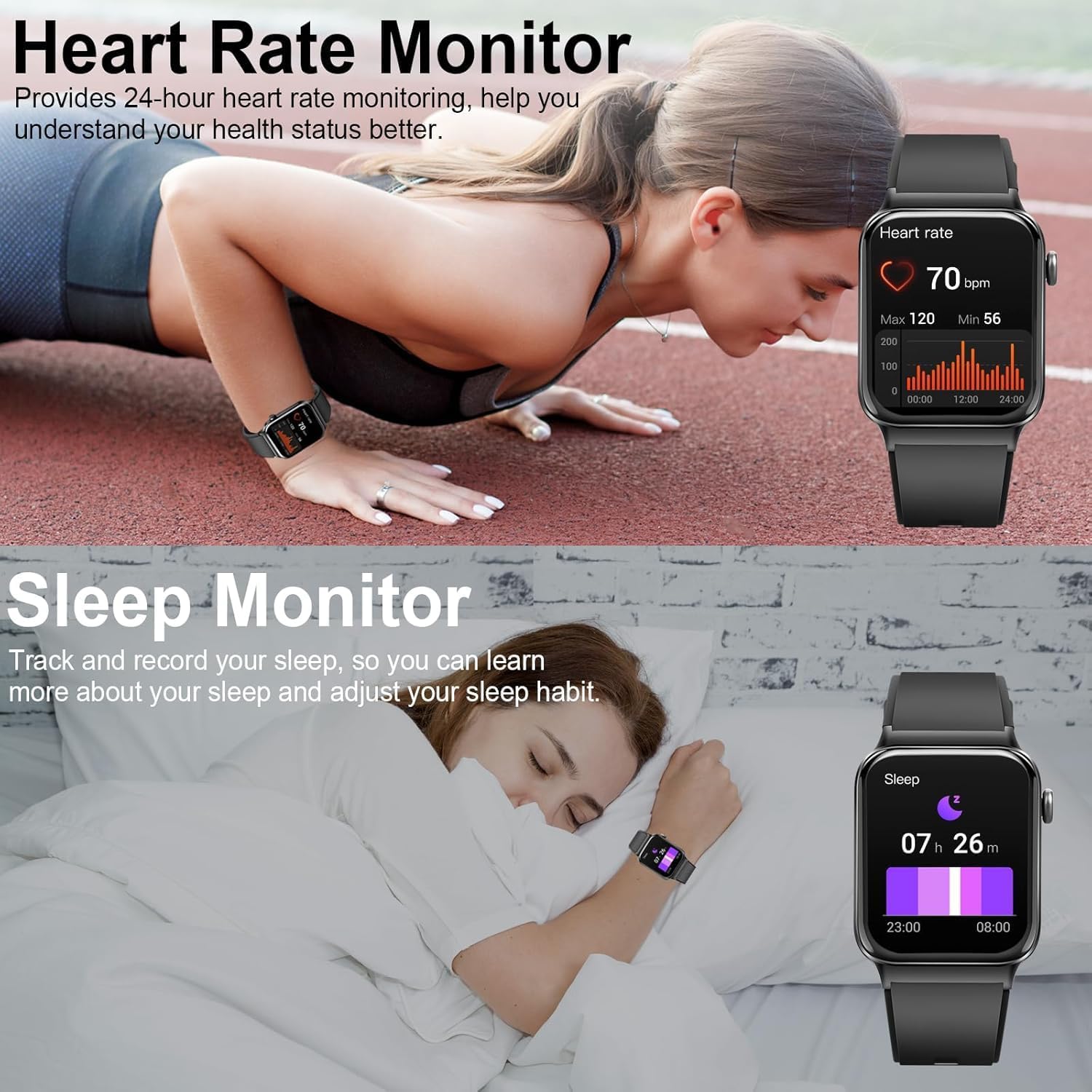 Detalle 2 de 2026 Smart Watch for Men & Women: 100+ Sports Modes, Bluetooth Calls & IP68 Waterproof