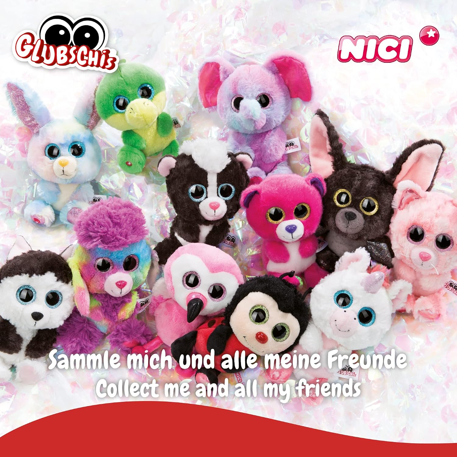 Detalle de NICI Glubschis: Das Original – Glubschis Hase Spotties 15 cm